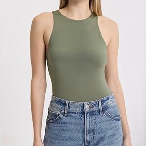 NWT Express women Body Contour Compression
High Neck Bodysuit Green Sz M